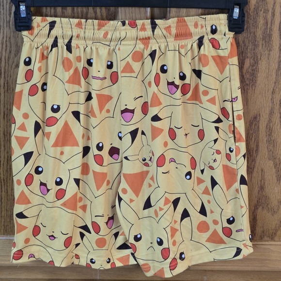 Pokemon Mens Yellow Pikachu Jam Short Sleep Lounge Shorts Sz Small EUC - Picture 4 of 6